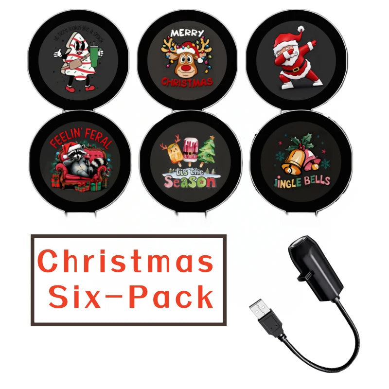 Proyector Navideño LED USB con 6 Patrones de Luz