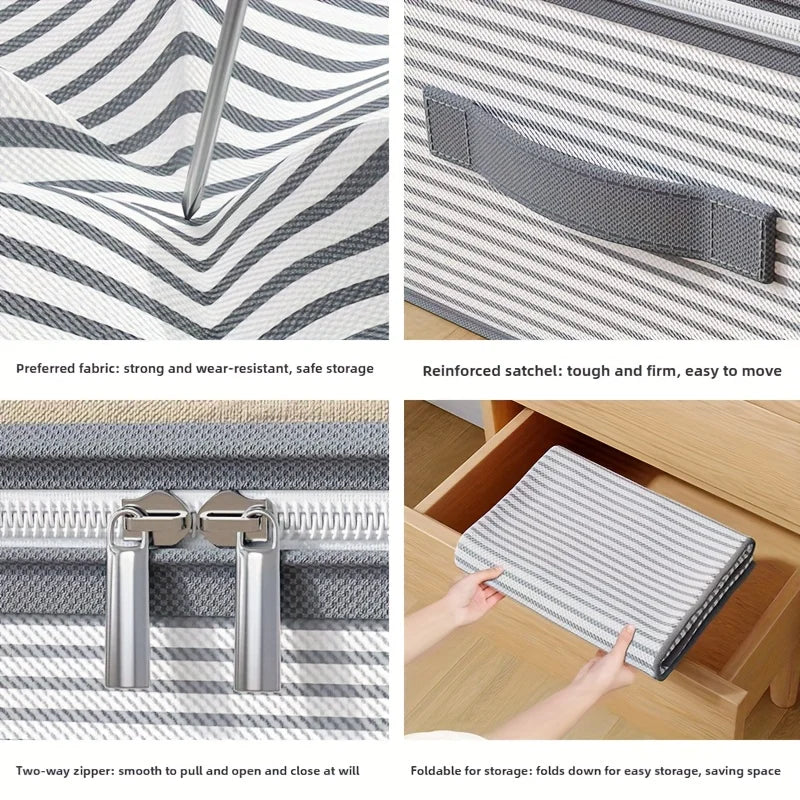 Organizador de Ropa y Mantas Plegable con Ventana Transparente