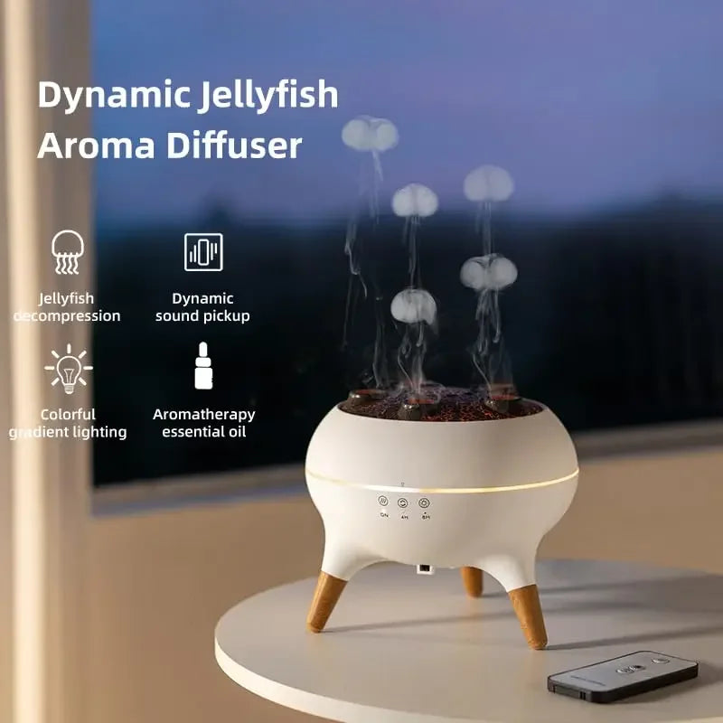 Difusor de Aroma Ultrasónico con Efecto Medusa LED