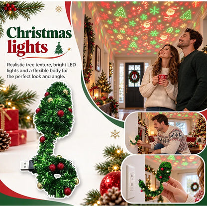 Proyector Navideño LED USB con 6 Patrones de Luz
